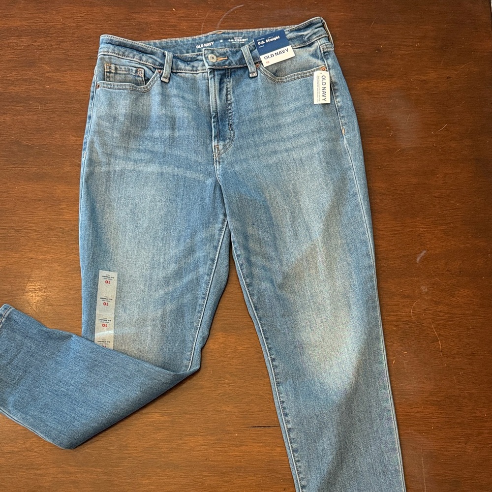 New with Tags Old Navy O.G. Straight Women's Light Blue Jeans Size 10